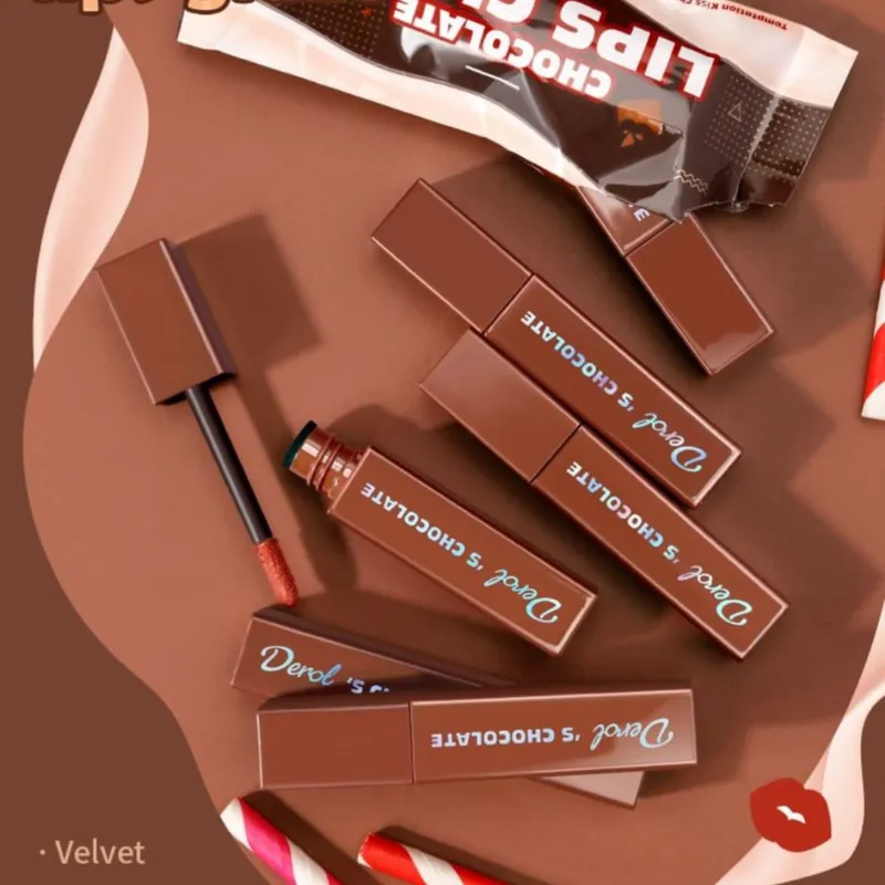 Chocolate Lips Glaze Tinta Labial Matte Derol