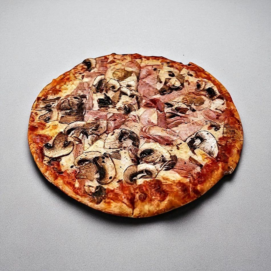 Pizza Champiñón con Jamón Grande