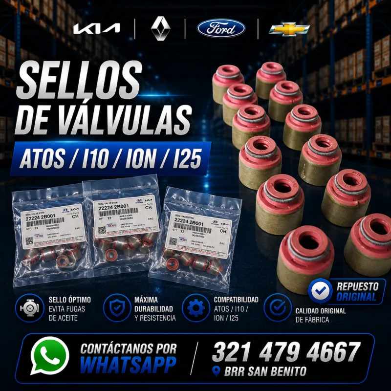 Sellos Valvulas Atos / Ion / I25 / Gran I10