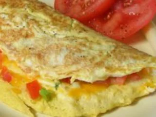 Omelette De Muzzarella Y Tomate