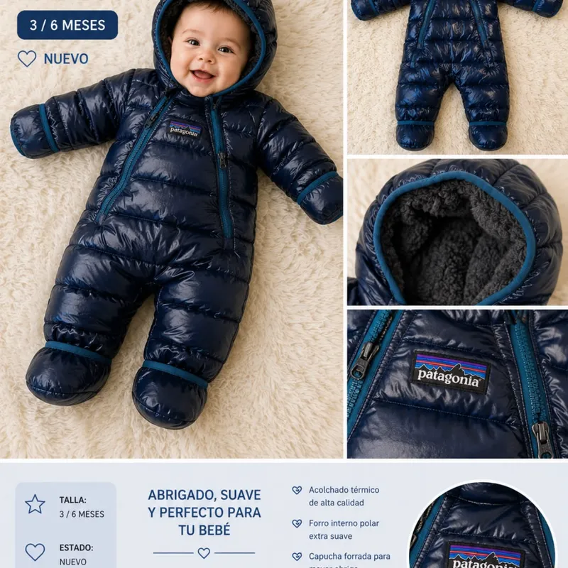 Patagonia  Enterizo Acolchado Bebé