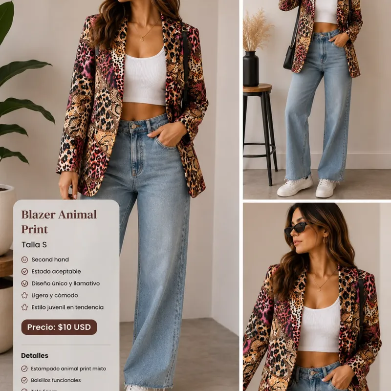 Blazer Animal Print  Look Juvenil