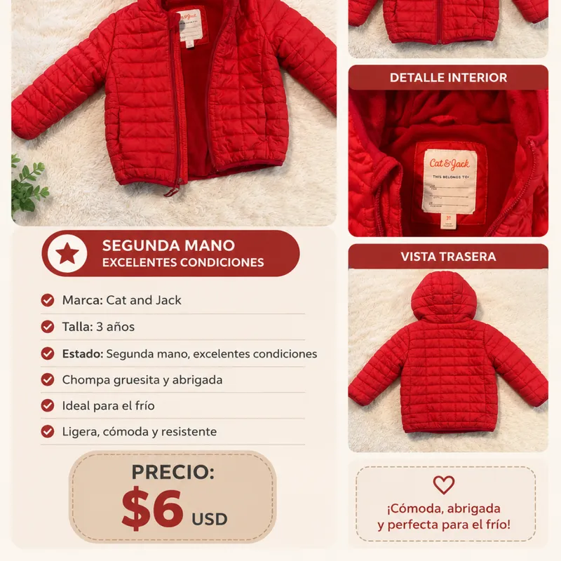 Chompa Cat & Jack Para Niño Talla 3 Años Secon