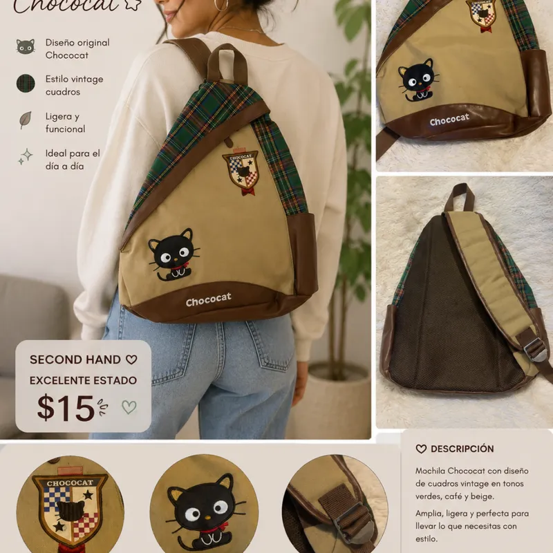 Mochila Chococat Vintage Excelente Estado