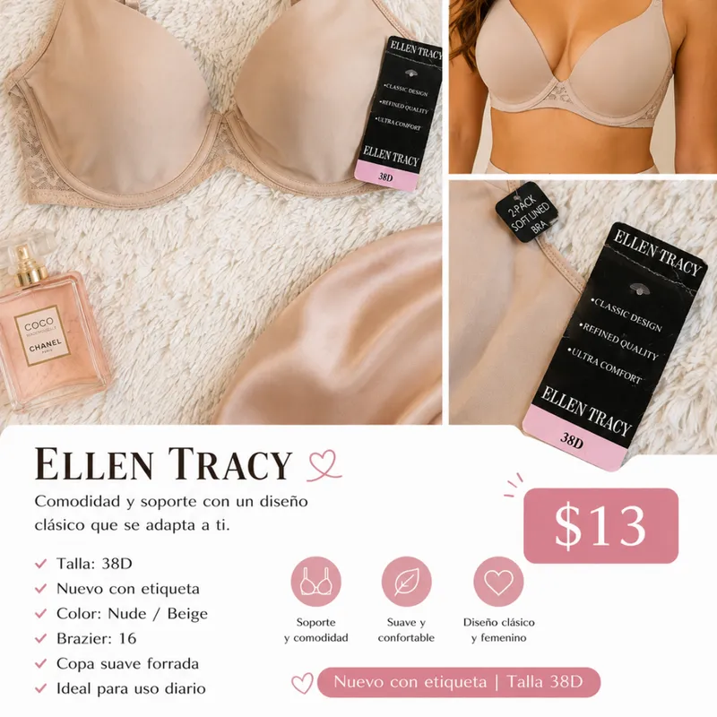 Brazier Ellen Tracy Nude  Talla 38d
