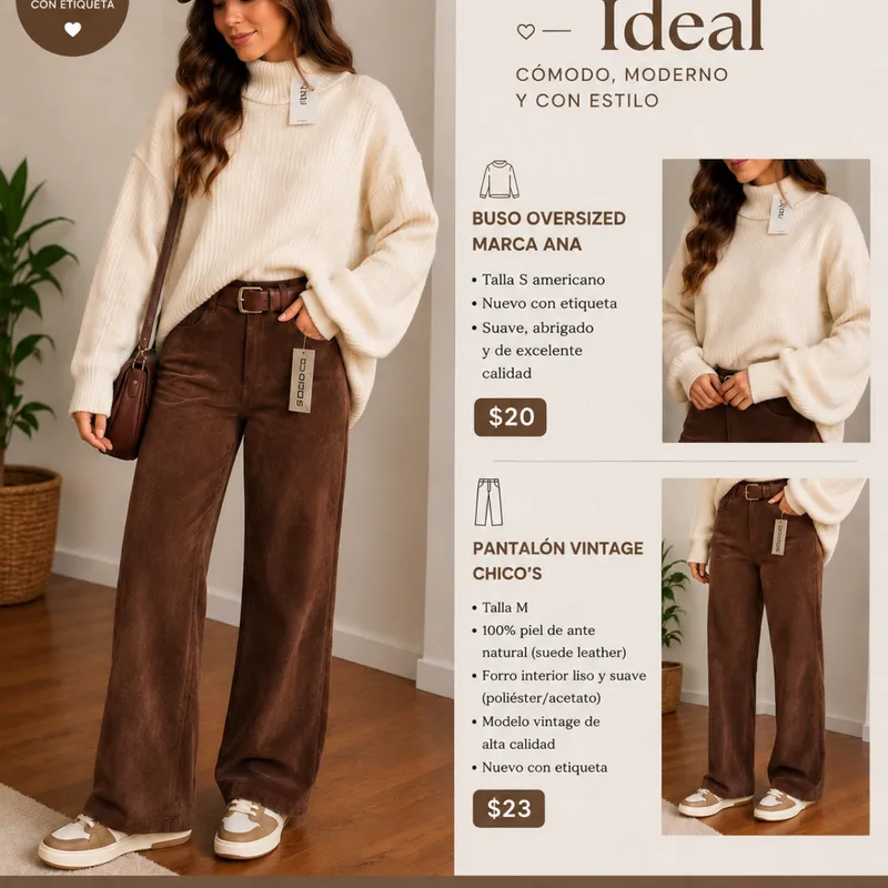 Outfit Ideal  Elegancia En Tonos Tierra