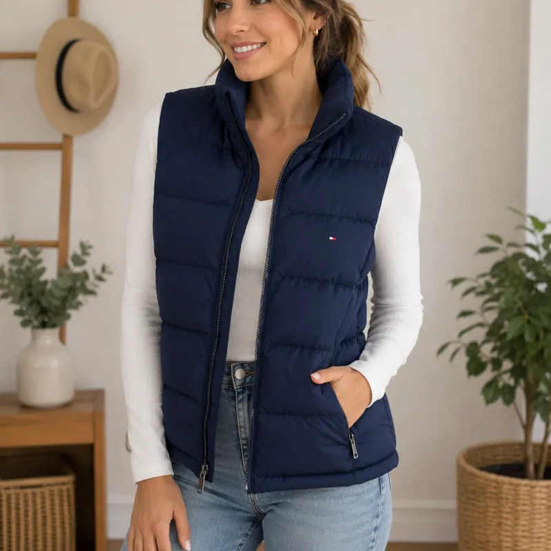 Chaleco Puffer Tommy Hilfiger Mujer  Azul Marino