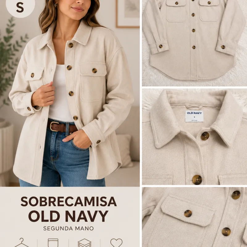 Sobrecamisa Old Navy Beige  Talla S