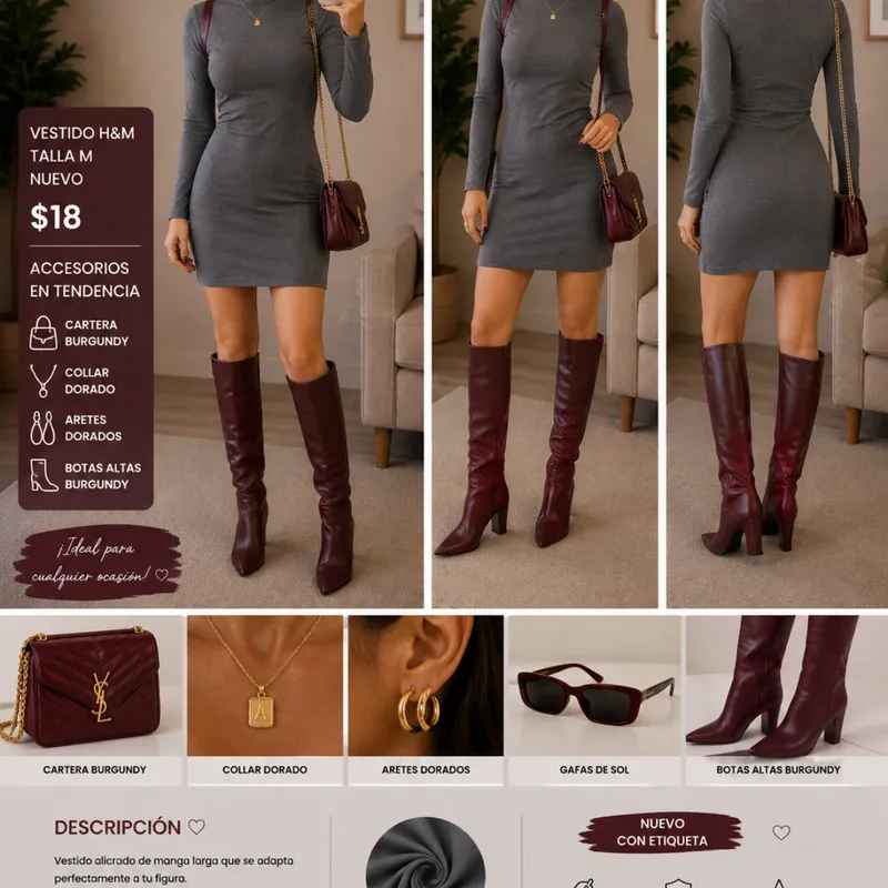Outfit Trendy & Chic Gris