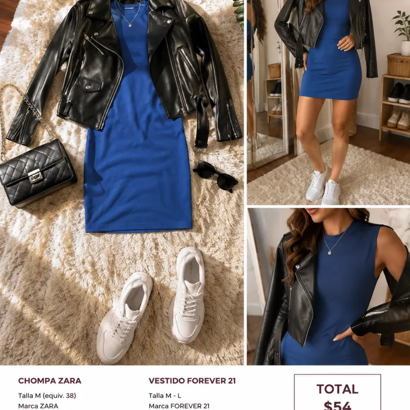 Look Juvenil  Chompa & Vestido Forever 21