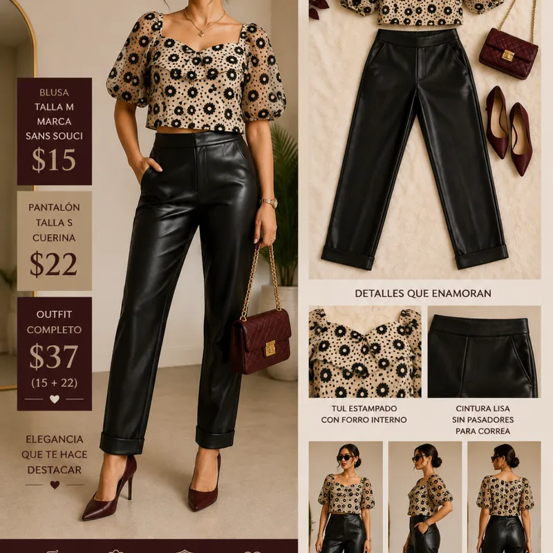 Outfit Moderno Y Sofisticado  Blusa Sans Souci