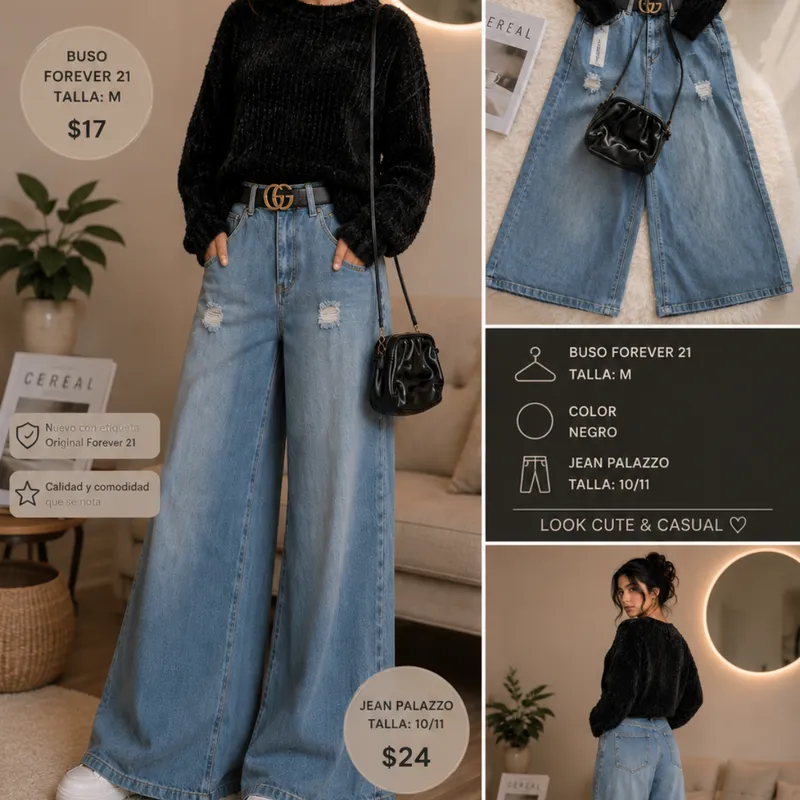 Buzo Forever 21 + Jean Palazzo  Nuevos Con Etique