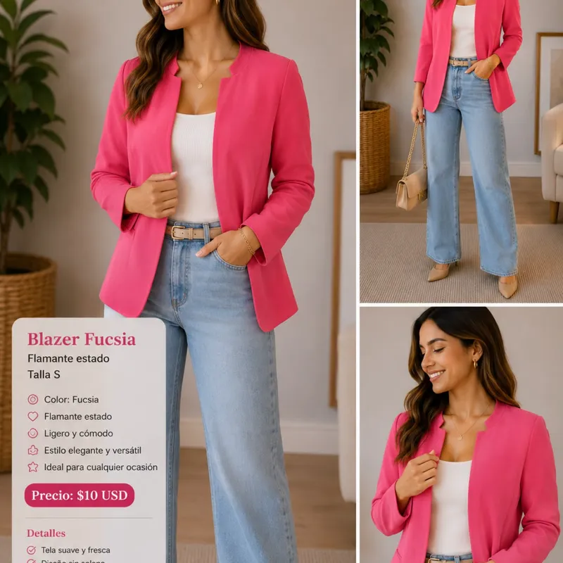 Blazer Fucsia  Estilo VersáTil