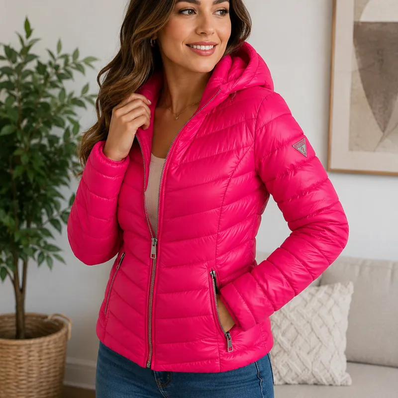 Chompa Guess Fucsia, Marcado Horizontal