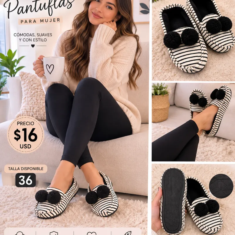 Mocasin A Rayas Antideslizante