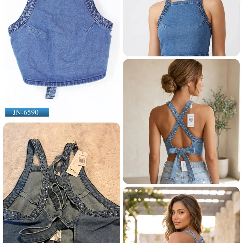 Crop Top De Mezclilla