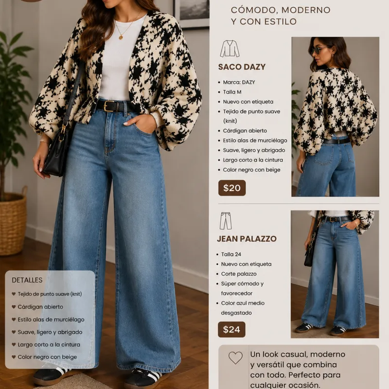 Outfit Ideal  Nuevo Con Etiqueta