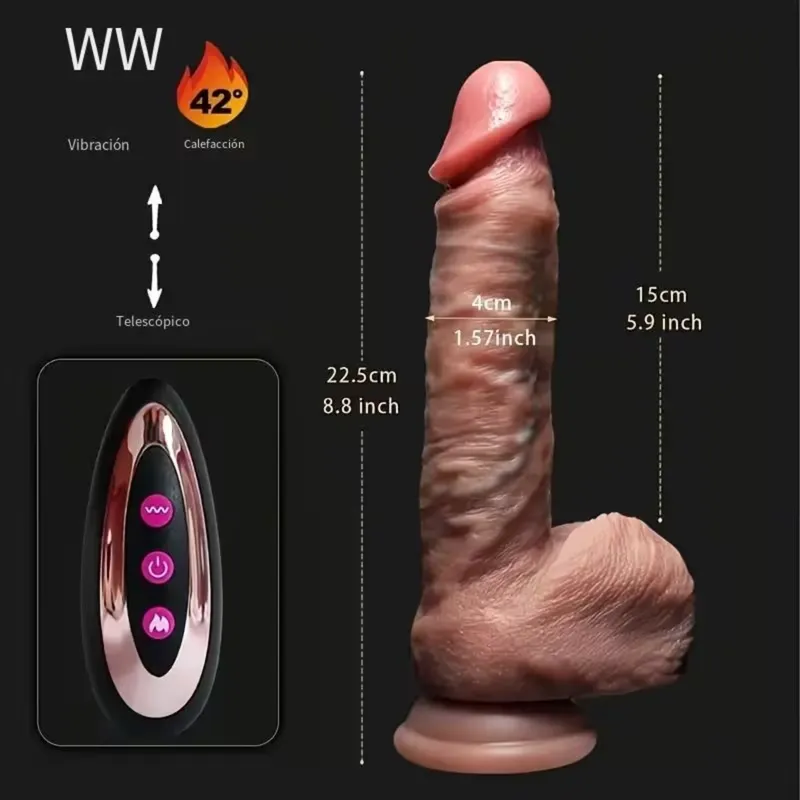 1 Pieza, Dildo Vibrador De Silicona Artificial - 1