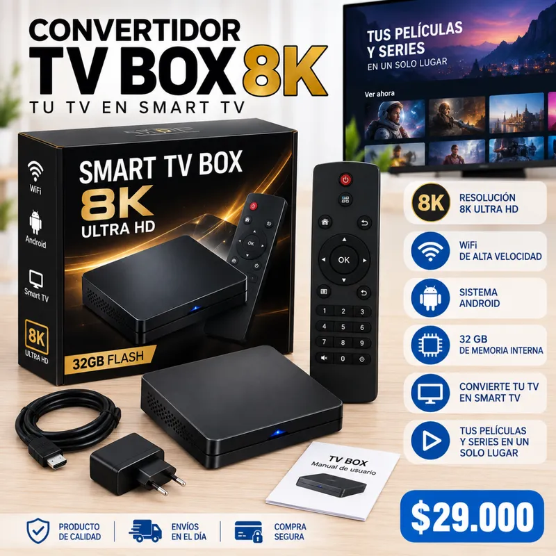 Convertidor Tv Box 8k .