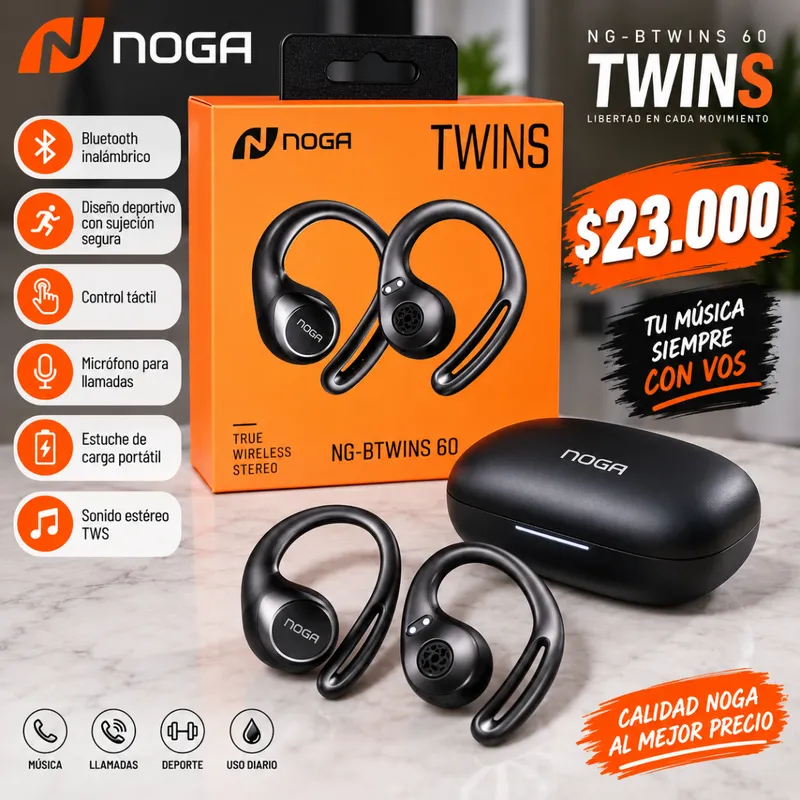 Noga Ng-Btwins 60  Bluetooth InaláMbrico  D