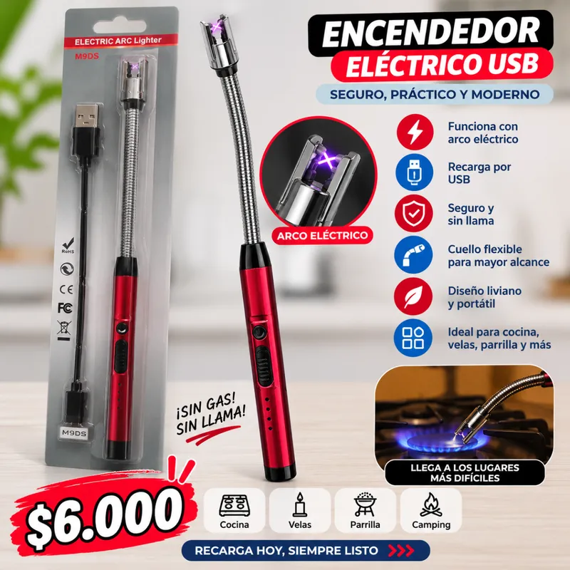 Encendedor Eléctrico Usb M9ds