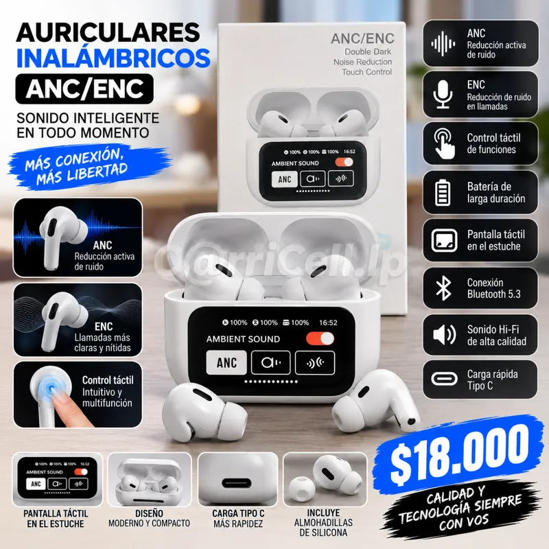 Auriculares InaláMbricos Anc/Enc  CancelacióN