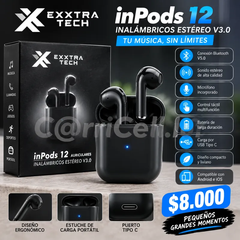 Inpods 12 Exxtra Tech  Bluetooth V5.0
