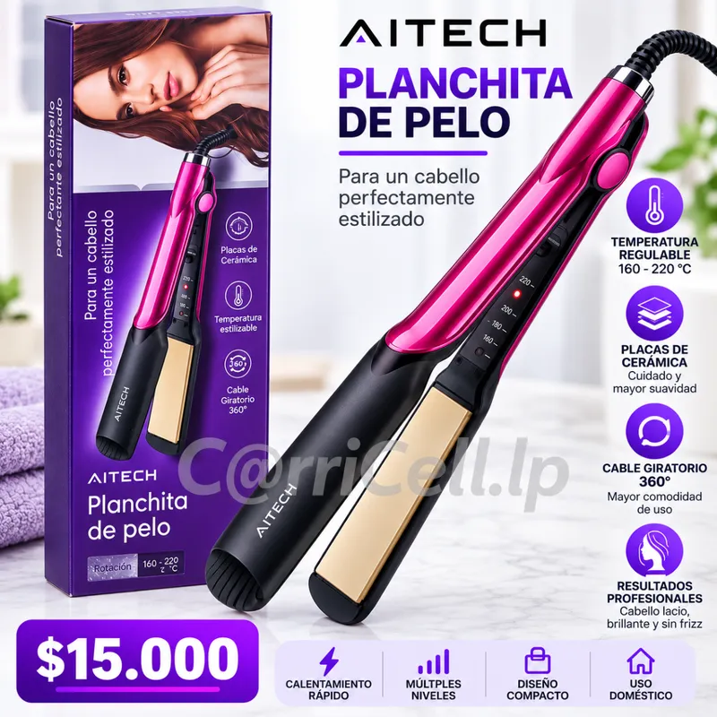 Planchita De Pelo Aitech.
