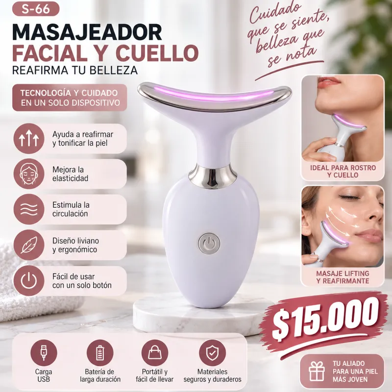 Masajeador Facial Y De Cuello S-66  Ayuda A