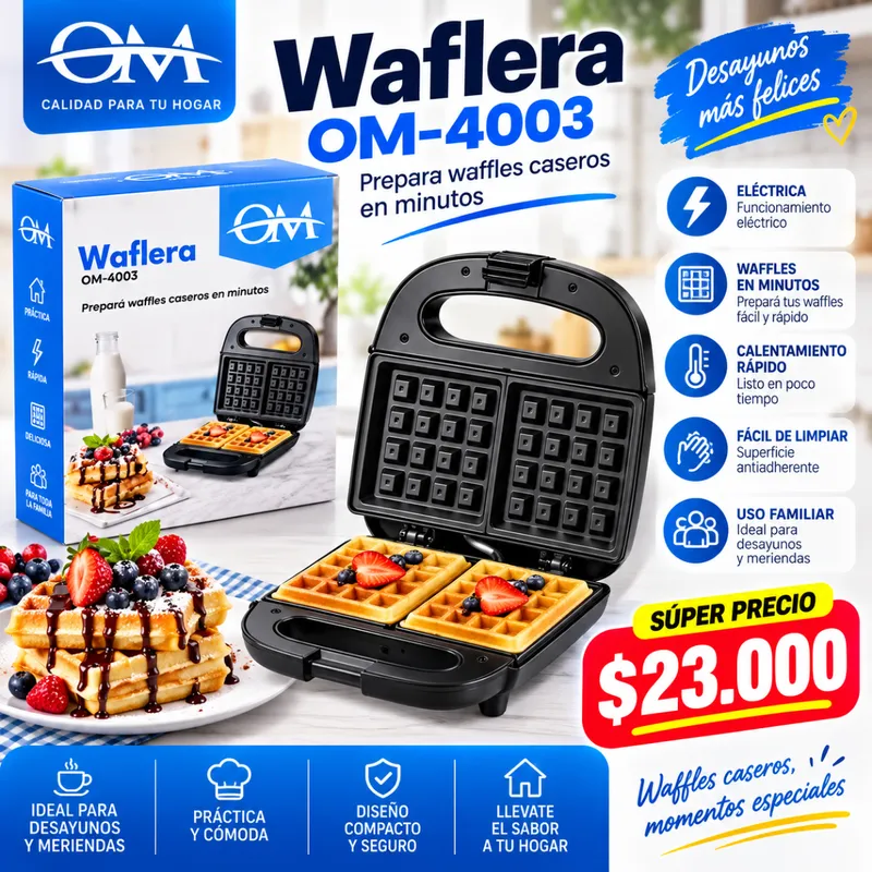 Waflera EléCtrica Oma Om-4003