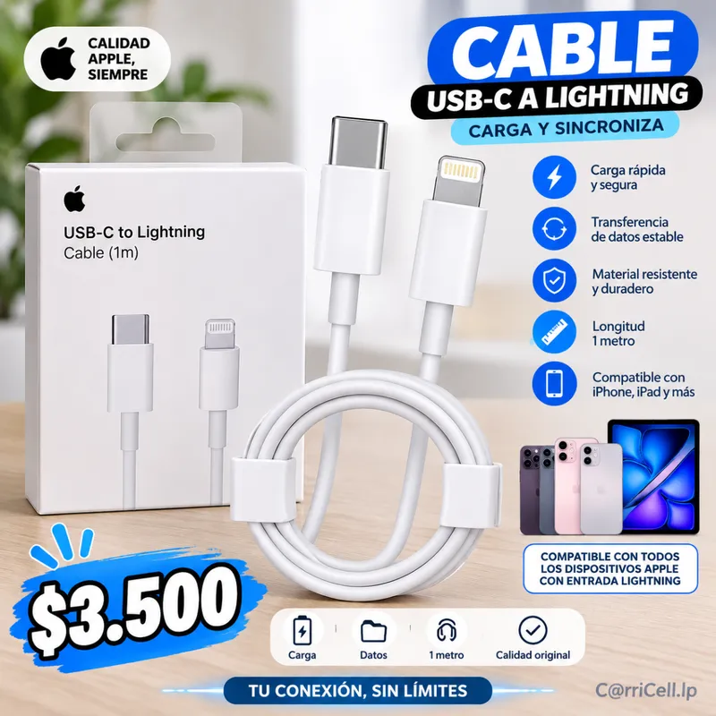 Cable Usb-C A Lightning  1 Metro