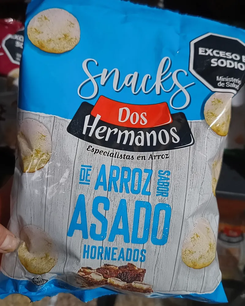 Snacks De Arroz Dos Hermanos Sabor Asado