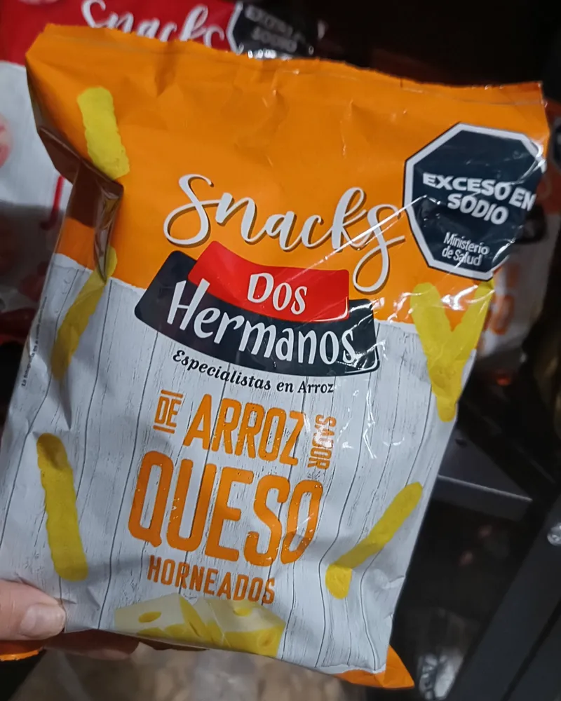 Snacks De Arroz Dos Hermanos Sabor Queso