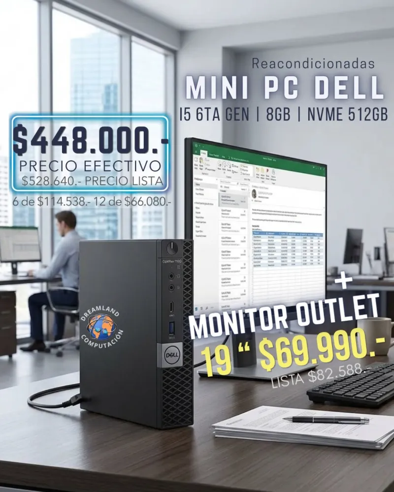 Mini Dell Core I5 6ta Gen 8gb Ram Solido 512