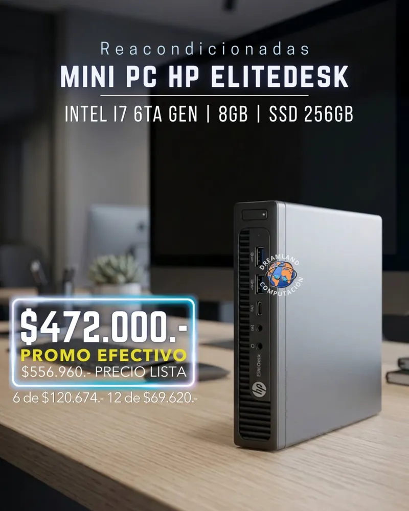 Mini Pc Hp Core I7 6ta Gen 8gb Ram SóLido 256gb