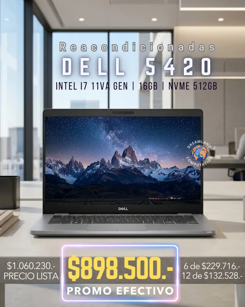 Notebook Dell 5420 Core I7 11va Gen 16gb Ram 512gb