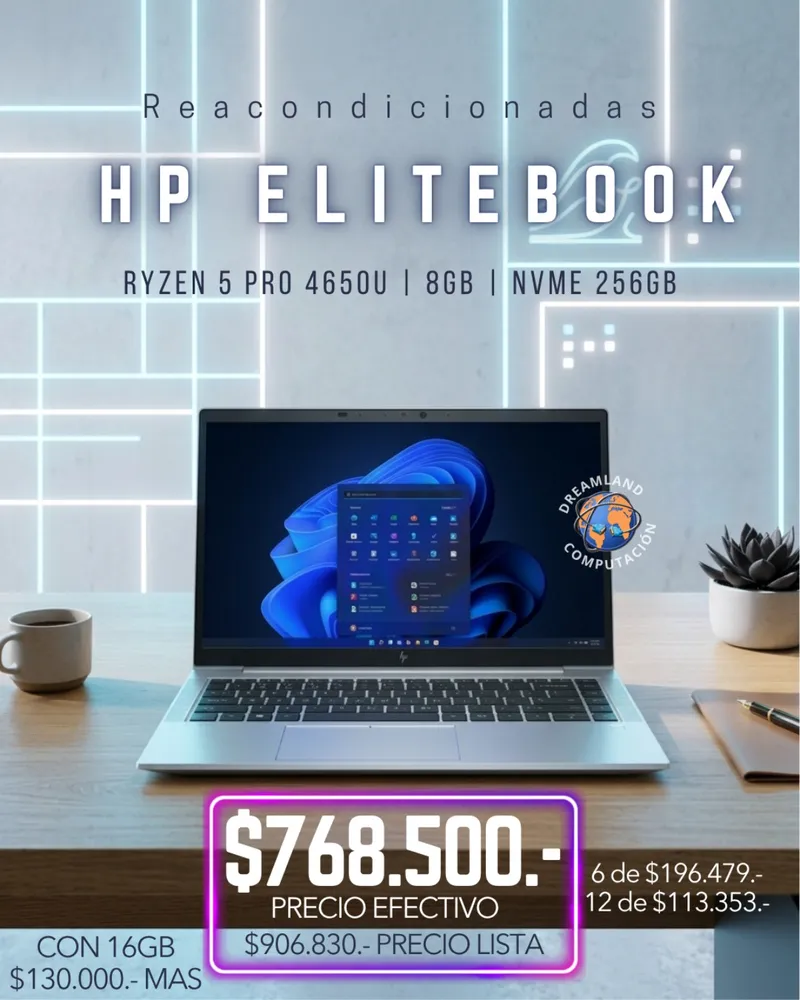 Notebook Hp Elitebook 845 Ryzen 5 Pro 8gb Ram 256