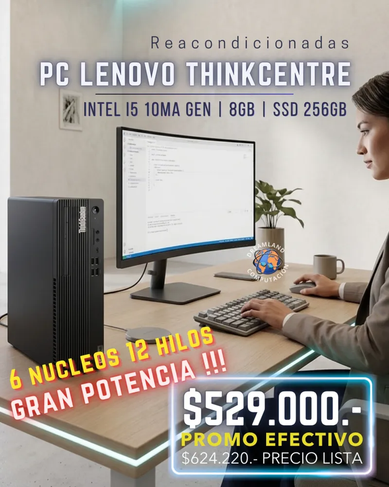 Pc Lenovo Core I5 10ma Gen 8gb Solido 256 Vuela!