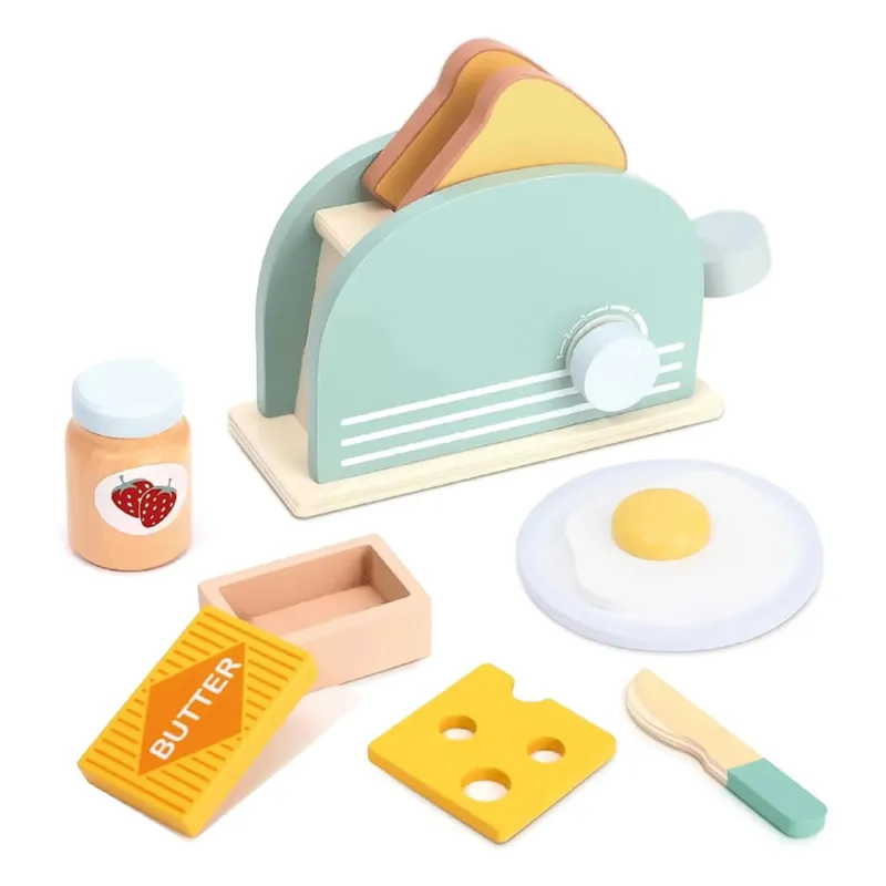 Set Tostadora De Madera