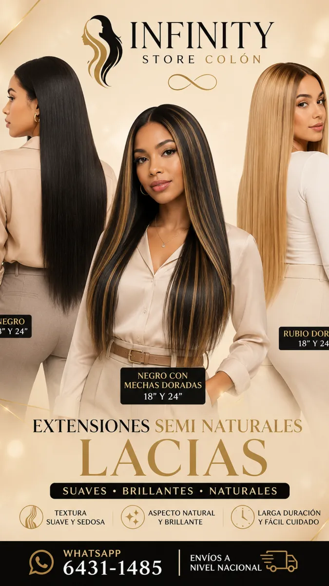Extensiones Lacias Semi Naturales De 24" - 1