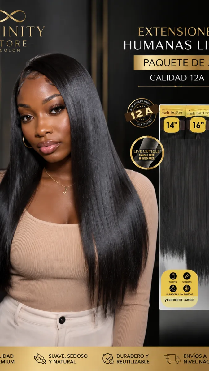 Extensiones Humanas Lisas Paquete De  3,