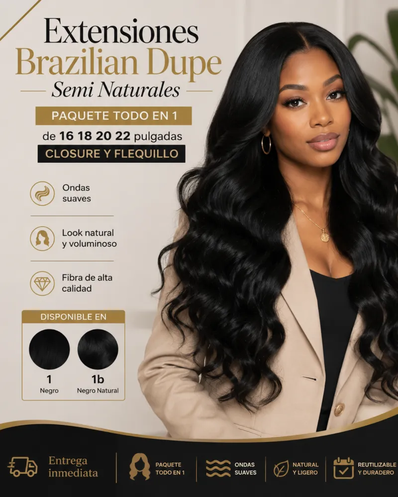 Extensiones Lisas Semi Natural Textura Silly 18