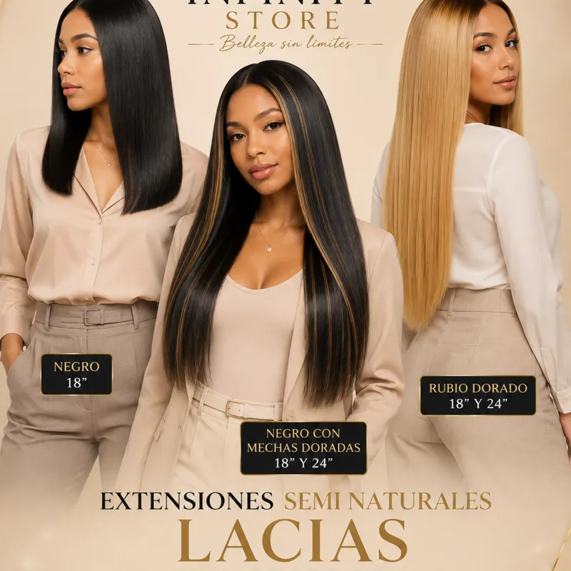 Extensiones Lacias Semi Naturales De 24" - 1