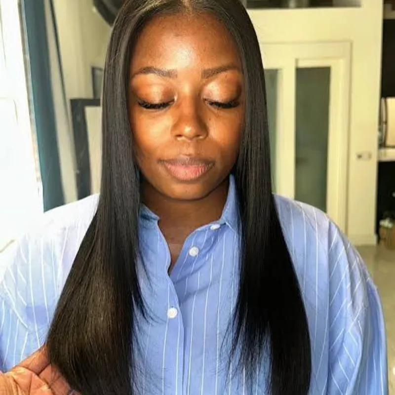 Extensiones Lisas Semi Naturales Textura Yaki