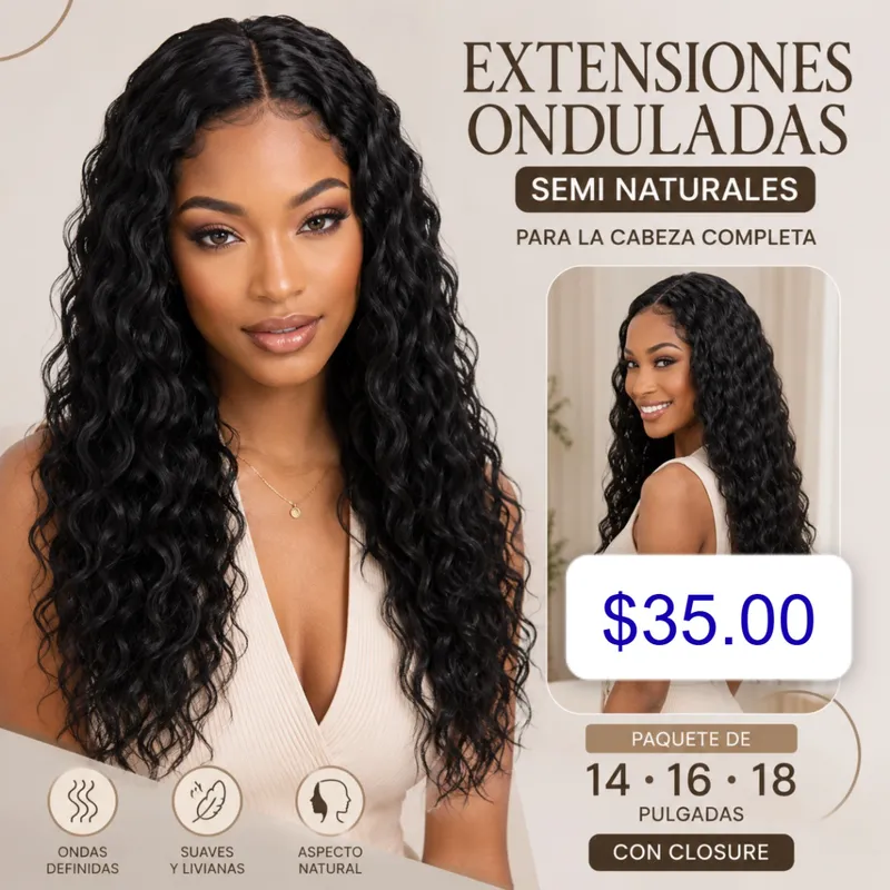 Extensiones Semi Naturales Todo En 1 Onduladas