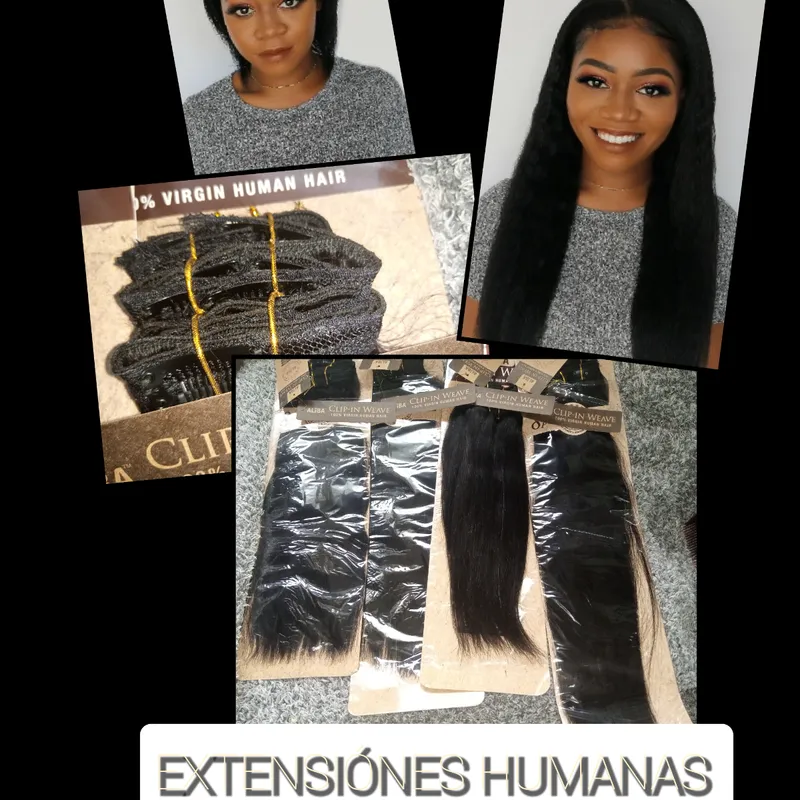 Exteniones Humanas Con Peinetas Lisas 16"