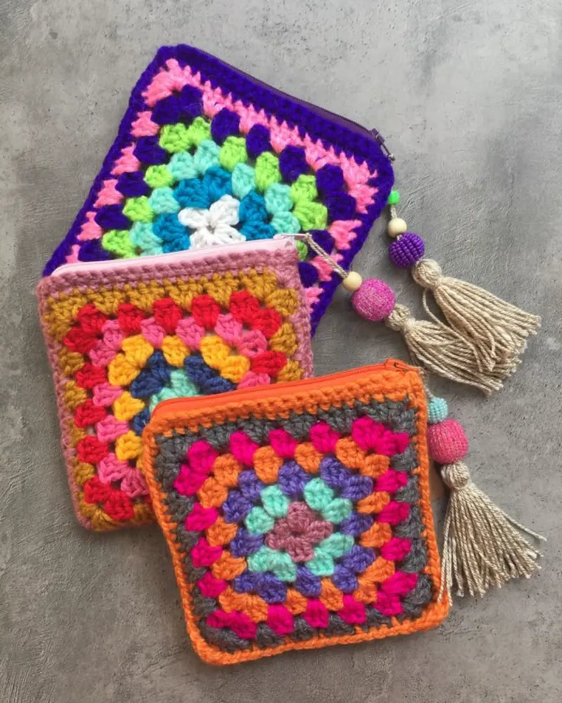Monedero Crochet Multicolor
