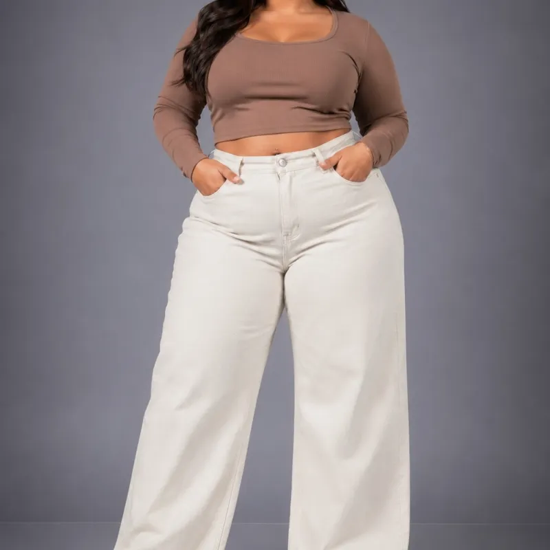 Wide Leg Beige