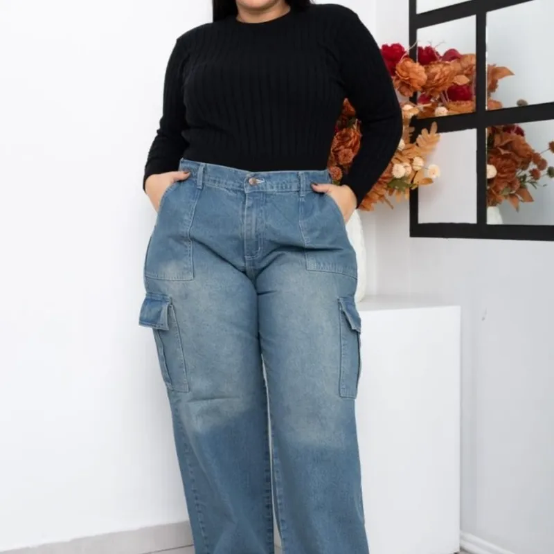 Jean Wide Leg Cargo