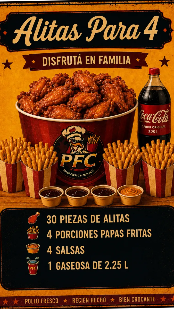 Combo Alitas Para 4